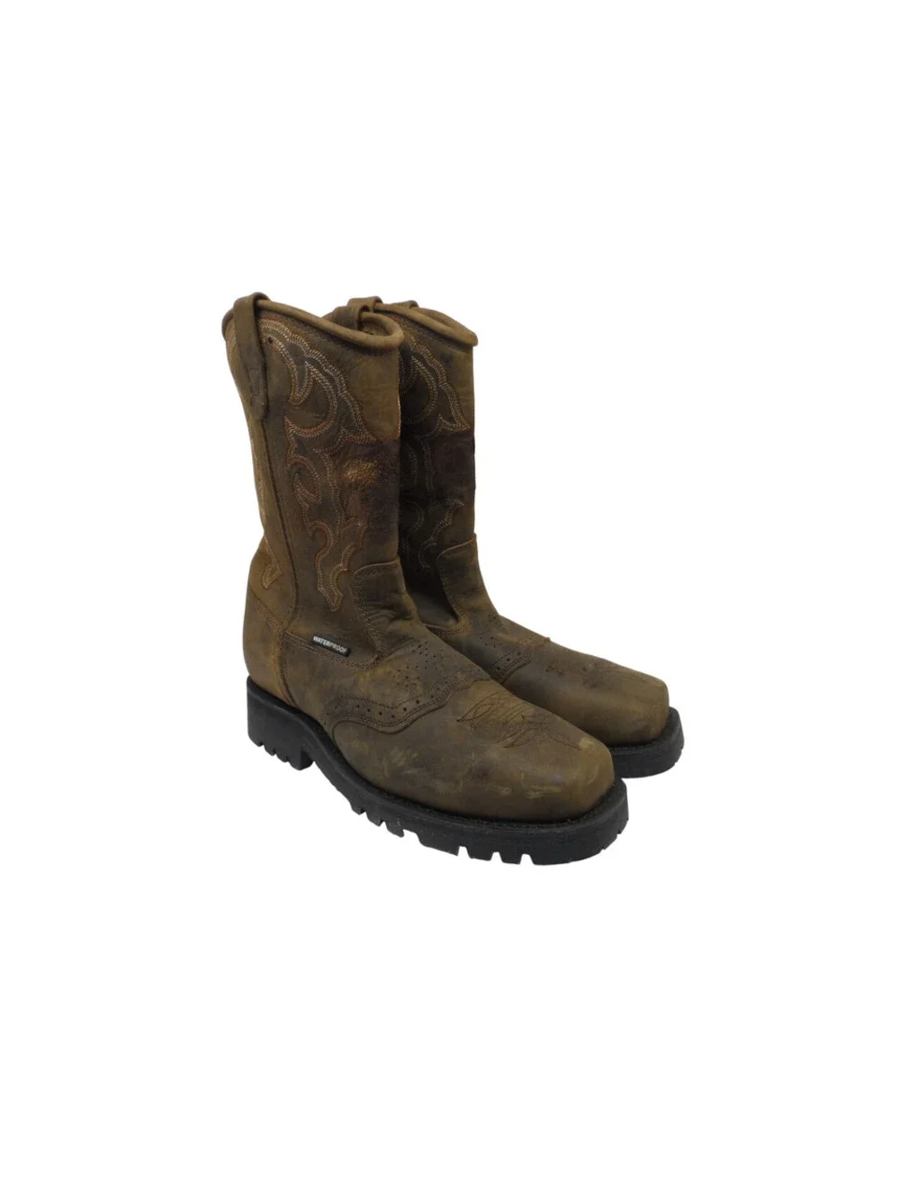 Hoffman Men's Rancher Soft Toe Line Boots *Made In USA* Brown Size 10.5 EE